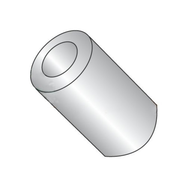 Newport Fasteners Round Spacer, #6 Screw Size, Plain Stainless Steel, 13/16 in Overall Lg, 0.140 in Inside Dia 494590
